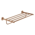 GROHE Essentials półka z wieszakiem na ręczniki, miedziany szczotkowany - brushed warm sunset 40800DL1