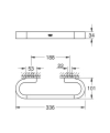 GROHE Selection uchwyt wannowy, grafitowy błyszczący - hard graphite 41064A00