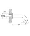 GROHE Atrio wylewka wannowa L-171 mm, szczotkowany grafit - brushed hard graphite 13487AL0