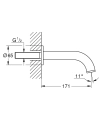 GROHE Atrio wylewka wannowa L-171 mm, szczotkowany grafit - brushed hard graphite 13487AL0
