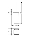 GROHE Selection Cube szczotka toaletowa, komplet, chrom 40857000