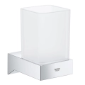GROHE Selection Cube szklanka 40783000, widok z uchwytem - zamawiany osobno