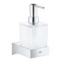 GROHE Selection Cube dozownik, chrom 40805000, widok z uchwytem - zamawiany osobno.