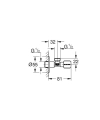 GROHE zawór kątowy matte black 1023422430