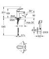 GROHE Eurosmart bateria umywalkowa, rozmiar S, bez korka, matte black 231242433