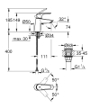 GROHE Eurosmart bateria umywalkowa, rozmiar S, korek klik-klak, matte black 239682433