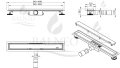 Balneo G-Drain Next Double Dark odpływ liniowy 60 cm, ruszt czarne szkło GD-DD-60
