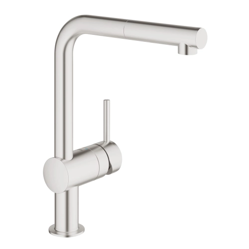 GROHE Minta bateria zlewozmywakowa z wyciąganą wylewką, stal nierdzewna 32168DC0