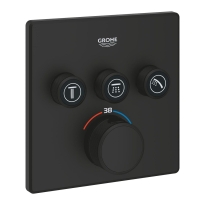 GROHE Grohtherm Cube SmartControl bateria termostatyczna do obsługii 3 wyjść, element zewnętrzny,  phantom black 102167KF00