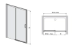 Sanplast Free Zone drzwi przesuwne 140cm (137-140,4cm) lewe D2L/FREEZONE-140 W0 sb 600-271-3190-38-401