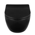 Balneo Luna Black miska podwieszana 48,5x36,5cm z deską wolnoopadającą G0101020101-2