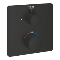 GROHE Grohtherm bateria podtynkowa termostatyczna do obsługi jednego wyjścia, element zewnętrzny, matte black 1022152430