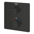 GROHE Grohtherm bateria podtynkowa termostatyczna do obsługi jednego wyjścia, element zewnętrzny, matte black 1022152430