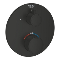 GROHE Grohtherm bateria podtynkowa termostatyczna do obsługi jednego wyjścia, element zewnętrzny, matte black 1022122430