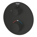 GROHE Grohtherm bateria podtynkowa termostatyczna do obsługi jednego wyjścia, element zewnętrzny, matte black 1022122430