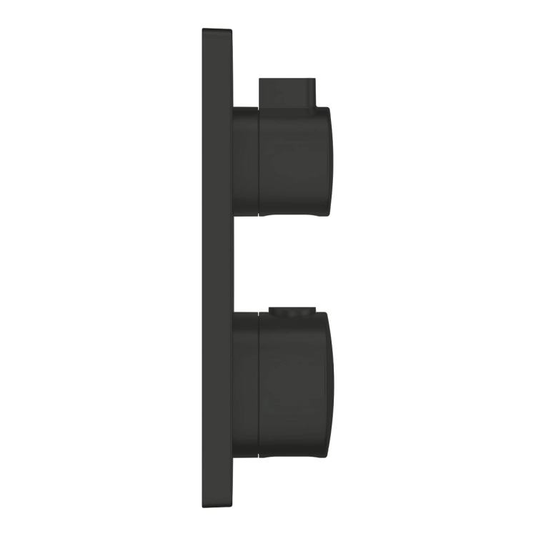 GROHE Grohtherm wannowa bateria podtynkowa termostatyczna do obsługi dwóch wyjść, element zewnętrzny, matte black 1022112430