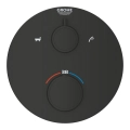 GROHE Grohtherm wannowa bateria podtynkowa termostatyczna do obsługi dwóch wyjść, element zewnętrzny, matte black 1022102430