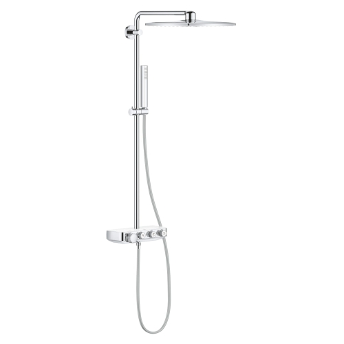 GROHE Grohtherm Euphoria SmartControl System 310 Cube Duo komplet prysznicowy termostatem do montażu ściennego, moon white/chrom 26508LS0