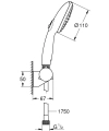 GROHE Tempesta 110 zestaw prysznicowy punktowy, regulowany, chrom 27601003