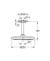 GROHE Tempesta 250 deszczownica 250mm z ramieniem sufitowym 142mm, matte black 266692430