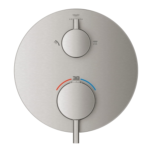 GROHE Atrio termostatyczna bateria prysznicowa do obsługi dwóch odbiorników, element zewnętrzny, stal nierdzewna 24358DC0