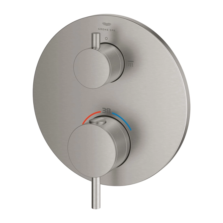 GROHE Atrio termostatyczna bateria prysznicowa do obsługi dwóch odbiorników, element zewnętrzny, stal nierdzewna 24358DC0