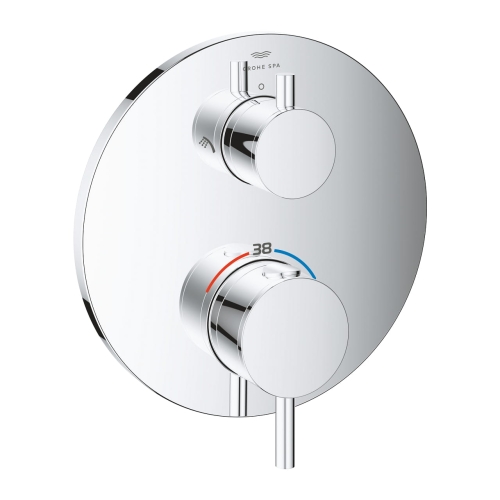 GROHE Atrio termostatyczna bateria prysznicowa do obsługi dwóch odbiorników, element zewnętrzny, chrom 24358000