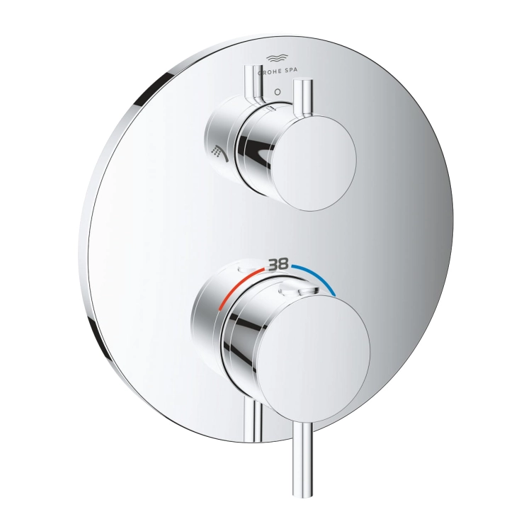 GROHE Atrio termostatyczna bateria prysznicowa do obsługi dwóch odbiorników, element zewnętrzny, chrom 24358000