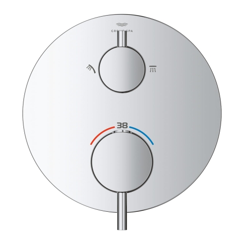 GROHE Atrio termostatyczna bateria prysznicowa do obsługi dwóch odbiorników, element zewnętrzny, chrom 24358000