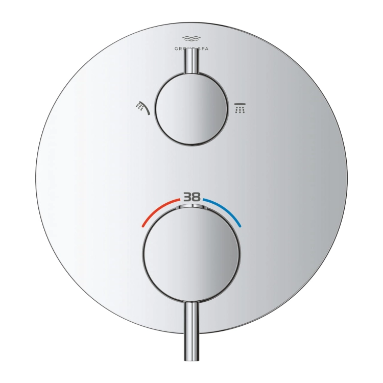GROHE Atrio termostatyczna bateria prysznicowa do obsługi dwóch odbiorników, element zewnętrzny, chrom 24358000
