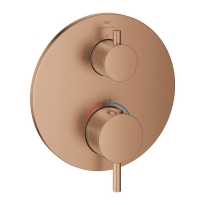 GROHE Atrio termostatyczna bateria prysznicowa do obsługi dwóch odbiorników, element zewnętrzny, brushed warm sunset 24358DL0