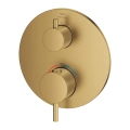 GROHE Atrio termostatyczna bateria prysznicowa do obsługi dwóch odbiorników, element zewnętrzny, brushed cool sunrise 24358GN0