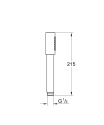 GROHE Aqua Stick rączka prysznicowa, błyszczący grafit - hard graphite 26866A00