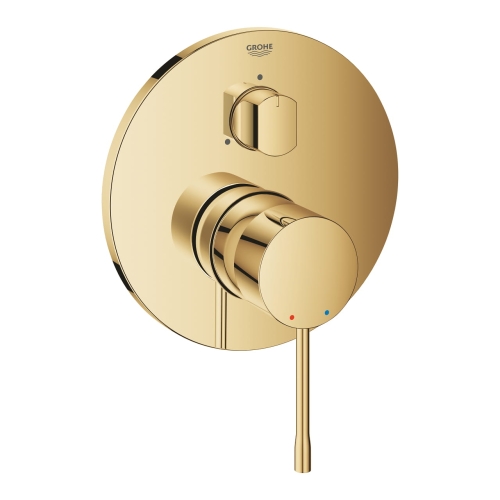 GROHE Essence podtynkowa 3-drożna, element zewnętrzny, złoty połysk - cool sunrise 24169GL1