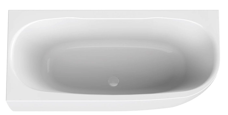 SANPLAST Luxo wanna narożna przyścienna 180x80cm, WALse-kpl-mb-LUXO 80x180+STW- Npbiew, 632-370-1220-01-010Np