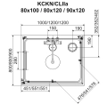 Sanplast Classic IIa kabina czterościenna prostokątna 80x100 cm biała KCKN-CLIIa-80x100 602-011-0051-01-4B1
