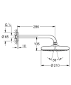 GROHE Tempesta 210 deszczownica 210m z ramieniem 286mm, matte black 1022182430