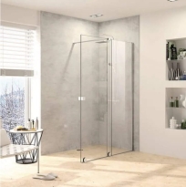 Huppe Xtensa Pure ścianka Walk-In typ 160(138,8-160cm), prawe, profile srebrny połysk, szkło bezbarwne AP, XT0207.069.322