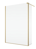 RONAL Walk-In EASY STR4P ścianka boczna wolnostojąca 80cm+42cm, złoto szczotkowane STR4P0801307+BTE20421307