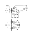 GROHE Euroeco bateria wannowa ścienna, chrom 32743001