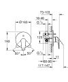 GROHE Euroeco bateria wannowo-prysznicowa podtynkowa, chrom 32747001