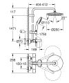 GROHE Tempesta 250 system wannowo-prysznicowy z termostatem, matte black 266722431