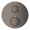 GROHE Atrio Private Collection termostatyczna bateria do obsługi dwóch odbiorników, element zewnętrzny, szczotkowany grafit - brushed hard graphite 24396AL0