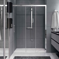 Novellini Rose Rosse 3PH drzwi prysznicowe przesuwne 102-105cm, prawe, szkło bezbarwne, profil chrom ROSE3PH99D-1K