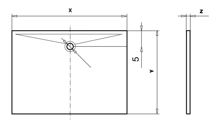 X - 1700 mm, Y - 900 mm, Z - 20 mm