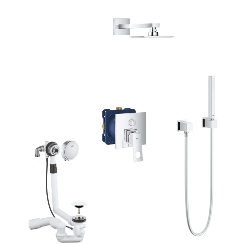 GROHE Eurocube system wannowo - prysznicowy, podtynkowy, z funkcją napełniania przez przelew, z deszczownicą 150mm 24094000-08.jpg