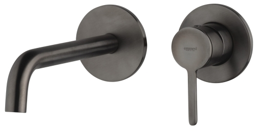 Emmevi Filo bateria umywalkowa podtynkowa, L-190 mm, gunmetal - grafitowy szczotkowany 85155CNS