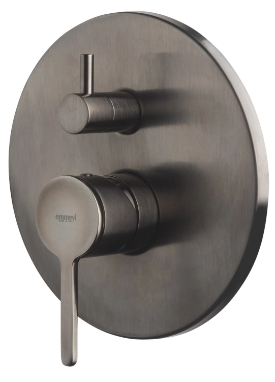 Emmevi Filo bateria wannowo-prysznicowa podtynkowa 3-drożna, gunmetal - grafit szczotkowany 85029CNSS