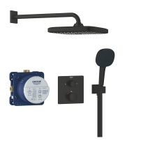 GROHE Precision zestaw prysznicowy termostatyczny z deszczownica 250mm, matte black 348822430