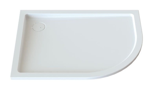 Sanplast Free Line brodzik półokrągły asymetryczny BP-L-FREE 80x120x5cm, biały 615-040-1780-01-000